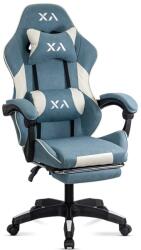  Scaun de gaming bleu OFF 295 din stofa cu spatar rabatabil