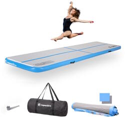 Airtrack inSPORTline Airstunt 400x100x10 cm fehér, 650kg teherbírás, DropStitch technológia, javítókészlet és szállítótáska (28651)