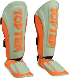  " Dragon" sípcsontvédők - zöld-narancssárga, XL-es méret