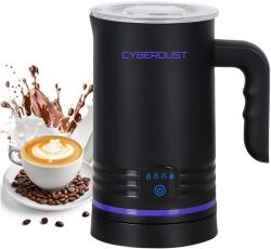 Tejhabosító 4in1 CYBERDUST, Meleg/Hideg hab, Növényi tej, Forró csokoládé, Átlátszó fedél, LED kijelző, érintőképernyő, 140/160/430ml, Könnyen tisztítható (A-039)