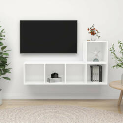 vidaXL 2 részes fehér szerelt fa TV-szekrény (VD3079799)