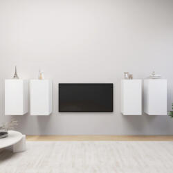 vidaXL 4 db fehér szerelt fa TV-szekrény 30, 5 x 30 x 60 cm (VD3078740)