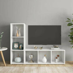 vidaXL 2 db fehér szerelt fa TV-szekrény 107 x 35 x 37 cm (VD3079934)