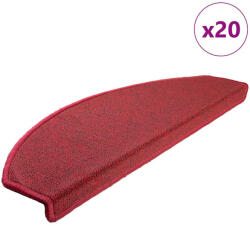 vidaXL 20 db bordeaux piros lépcsőszőnyeg 65x24x4 cm (VD3365794)
