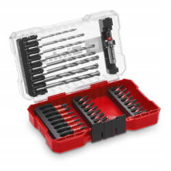 Einhell Set 33 biti si burghie pentru zidarie biti 25 mm, biti 50 mm, burghie zidarie, suport de biti de 60 mm, cutie de depozitare (13177872) - 24mag