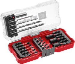 Einhell Set 18 biti biti 25 mm, biti de 50 mm, suport pentru biti de 60 mm, chei tubulare, burghie metal, cutie de depozitare (13940215)