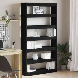 vidaXL Könyvespolc Fekete Összeállított fa 100 x 30 x 198 cm Könyvespolc (VD3333925)