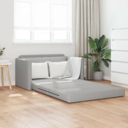 vidaXL Padlós Kanapéágy 2 az 1-ben Felhő Szürke 124x71x78 cm Szövet (VD4106700)