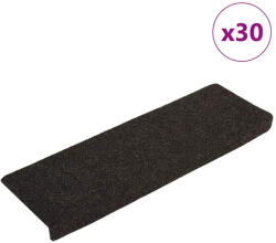 vidaXL 30 db sötétszürke öntapadó lépcsőszőnyeg 65x21x4 cm (VD3365697)