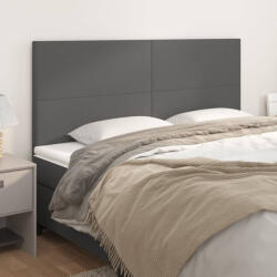 vidaXL 4 db szürke műbőr fejtámla 80 x 5 x 78/88 cm (VD3116152)