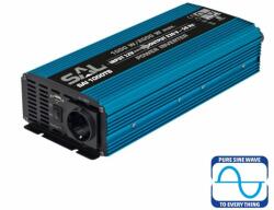Somogyi Elektronic SAI 1000TS tiszta szinuszos feszültségátalakító, 1000 W, inverter, 2, 1 A USB gyorstöltő, gyermekzár (178735)