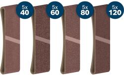 Bosch PRO X440 csiszolószalag, 75 x 533 mm, G5 x 40/5 x 60/5 x 80/5 x 120, 20 db (2608623335)
