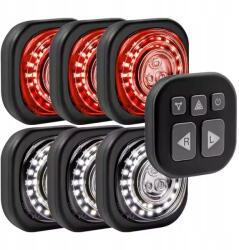 Helios Kierunkowskazy LED 6szt Lampki Tył Przód Hulajnoga Rower Bluetooth (SIM-RT-HELIOS-L06)