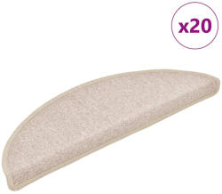 vidaXL 20 db tópszínű lépcsőszőnyeg 56x17x3 cm (VD3365787)