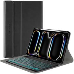 Techsuit Billentyűzetborító iPad Pro 11 (2024) készülékhez - Techsuit CozyTab tok - fekete (KF2330476)