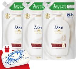 Dove Folyékony Szappan Utántöltő Silk 3x500ml + Ajándék Manikűr készlet