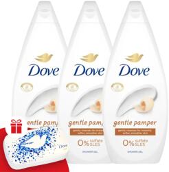Dove Gentle Pamper Krémtusfürdő 3x720ml + Ajándék Manikűr készlet