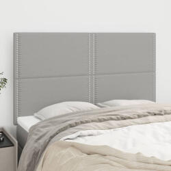 vidaXL 4 db világosszürke szövet fejtámla 72 x 5 x 78/88 cm (VD3116190)