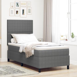 vidaXL Box Spring ágy matraccal Világosszürke 80x200 cm Kordbársony anyag (VD3337531)