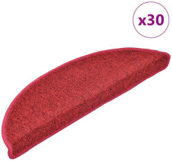 vidaXL 30 db bordeaux piros lépcsőszőnyeg 56x17x3 cm (VD3365738)