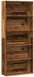 vidaXL antik fa színű szerelt fa könyvszekrény 80 x 30 x 189 cm (VD3314676)