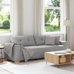 vidaXL 3-Fős Kanapé Felhő Szürke 180 cm Textil (VD4105096)