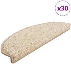 vidaXL 30 db krém lépcsőszőnyeg 65x21x4 cm (VD3365816)