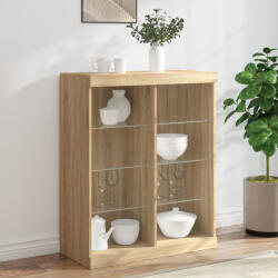 vidaXL sonoma tölgy színű tálalószekrény LED-ekkel 81 x 37 x 100 cm (VD836716)