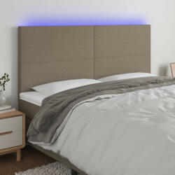 vidaXL tópszínű szövet LED-es fejtámla 180x5x118/128 cm (VD3122162)
