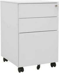 vidaXL világosszürke acél mobil iratszekrény 39 x 45 x 60 cm (VD335979)