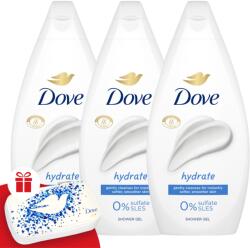 Dove Hydrate Krémtusfürdő 3x450ml + Ajándék Manikűr készlet