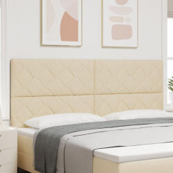 vidaXL Fejtámla Gyémánt Blokkok Dizájn Krém 200 cm Textil (VD3337956)