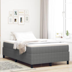 vidaXL Box Spring Ágy Matraccal Világosszürke Kis Dupla Kordbársony Anyag (VD3337452)