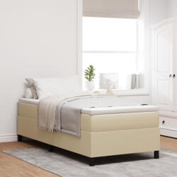 vidaXL Box Spring Ágy Mattal Világos Zöld Szürke 80x200 cm Bársonyos anyag (VD3337436)