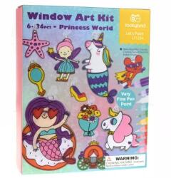 Tooky toy Tookyland: Set creativ pentru pictură pe sticlă - Prințese (LT123A)