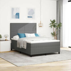 vidaXL Boxspringágy matraccal Világosszürke 140x200 cm Kordbársony (VD3337559)