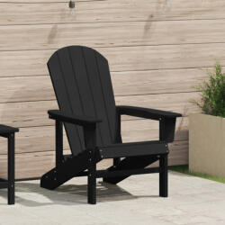 vidaXL Adirondack szék fekete 74x82x91 cm HDPE (VD42006623)