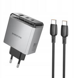 BOROFONE Hálózati töltő BN22 Lena GaN 2xC típus Usb Qc 3.0 Pd 65W (6941991114618)