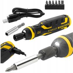STANLEY Fatmax 4V Stanley akkus csavarhúzó töltővel és Led bitekkel (FMTH66719)