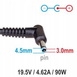 Akyga AK-ND-53 Akyga hálózati adapter notebookhoz 19, 5V/4, 62A 90W 4.5x3.0mm (AK-ND-53)