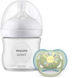 Philips Комплект за хранене Philips Avent - Natural Response с шише 125 ml, биберон поток 2, 0 m + и залъгалка Ultra Air 0 - 6 m (00A.0618.001)