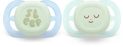 Philips Залъгалки Philips Avent - Ultra Start Night, Sleep с кутия за стерилизиране, 0 - 2 m, 2 броя (00A.0625.001)