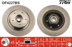 TRW Disc frana spate TRW DF4227BS