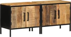 vidaXL Éjjeli Szekrények 2 db 50x30x45 cm Tömör Fa Durva Mangó (4019642)