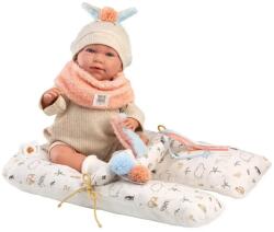 Llorens Llorens: Mimi 42cm-es síró baba füles sapkában párnával (74128) - innotechshop