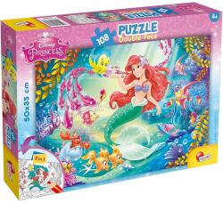 Lisciani Ariel a kis hableány 2 az 1-ben 108db-os puzzle és színező 50x35cm - Lisciani (48069) - innotechshop