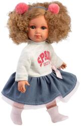 Llorens Llorens: Elena 35cm-es baba göndör hajjal szoknyában (53557) - innotechshop