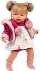 Llorens Llorens: Joelle 38cm-es síró baba cumival rózsaszín kabátban (38364) - innotechshop