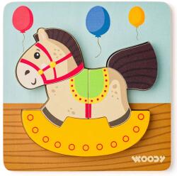 Woodyland Fa hintaló 5db-os baba puzzle - Woodyland (91366)