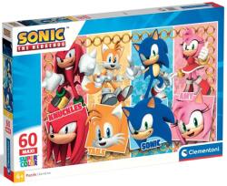 Clementoni Sonic és barátai 60db-os maxi supercolor puzzle - Clementoni (26073C)